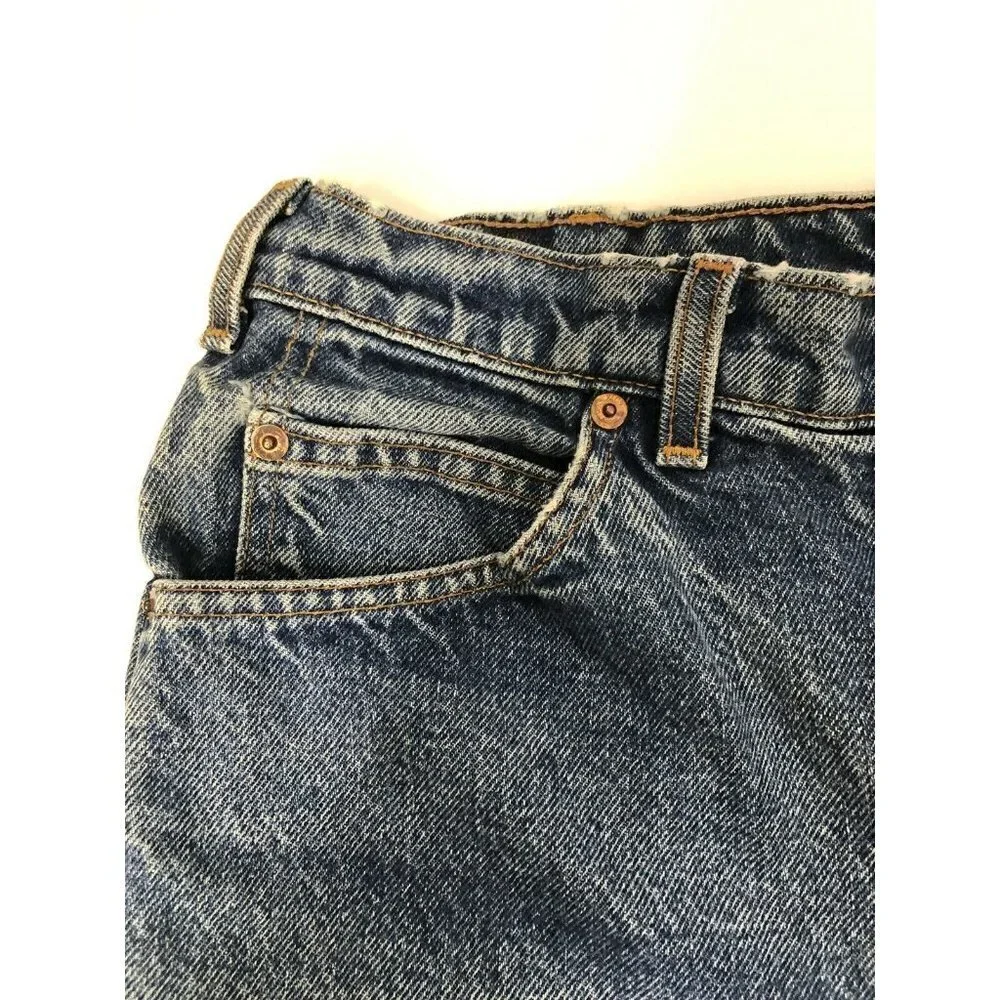 Vintage Levi Strauss 619‎ Mens 34x30 Blue Denim Jeans Straight Leg Orange Tab